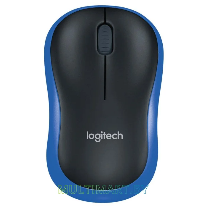 Мышь Logitech M185 (черный/синий)